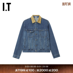 翻领牛仔夹克新款 Anderson男装 复古潮流水洗外套003930MQ