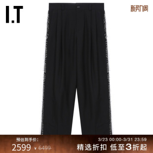 ninomiya女装 宽松西装 酷感别针缀饰露踝裤 noir 时尚 kei 新款 裤