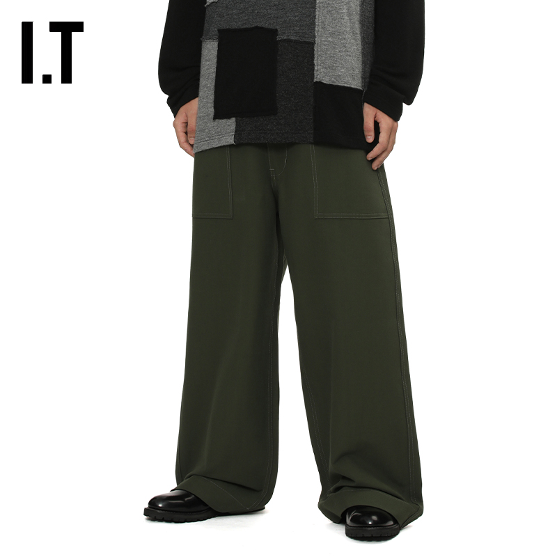 IT阔腿裤工装裤宽松长裤休闲裤
