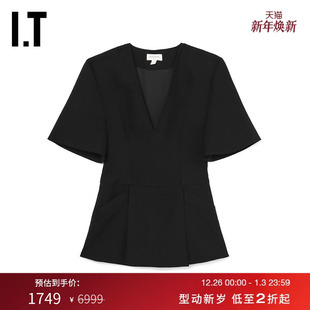 深V领廓形短裙新品 MATERIEL女装 性感时髦收腰设计20DRBK MTX