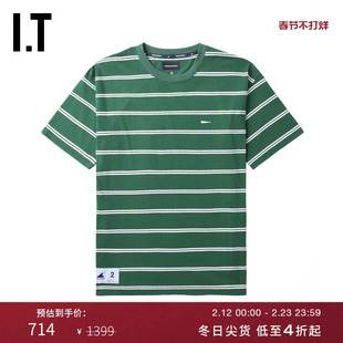 IT DESCENDANT男装条纹短袖T恤新款潮流少年感宽松半袖SCSM20MM