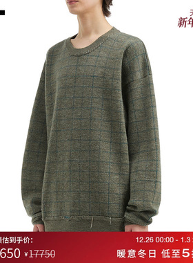 IT Maison Margiela男装格纹针织衫新款复古质感羊毛毛衣HL0049MP