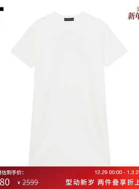 IT roar roarguns女装短袖连衣裙新款酷感时尚纯色T恤裙GLT07XXM