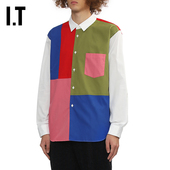 CDG 彩色裁布色块拼接衬衫 COMME GARCONS DEUX男装 des HOMME