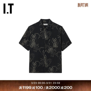 宽松短袖 LEGACY男装 衬衫 新款 饰花衬衣 复古型男满幅图案装 OUR