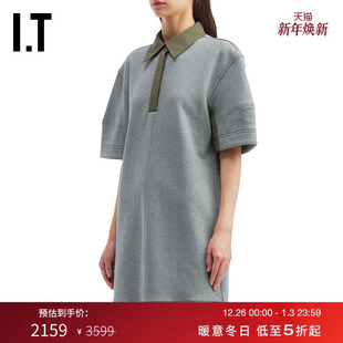 Lim女装 Phillip polo领连衣裙新款 时尚 直筒裙 休闲廓形短袖 3.1