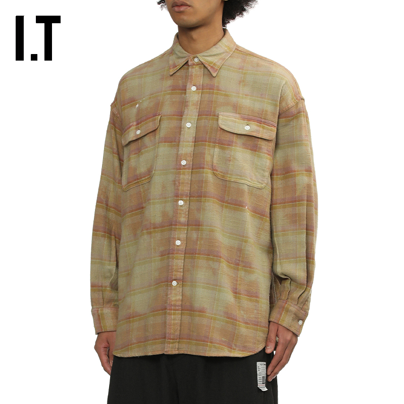 ITR13长袖格纹衬衫复古有型