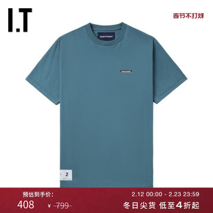 IT DESCENDANT男装宽松短袖T恤新款简约时尚logo装饰半袖STM09SMN