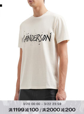 IT JW Anderson男装圆领短袖T恤新款简约潮流logo装饰半袖030736M