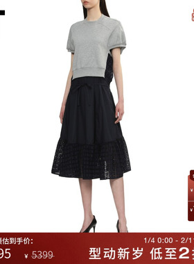 IT 3.1 Phillip Lim女装假两件短袖连衣裙新款时尚通勤拼接裙装