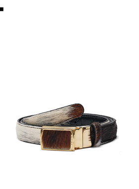 IT NULLUS男款牛毛皮带腰带新款复古质感可调节腰带配件01AHHLMQ