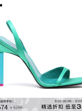 IT THE ATTICO女款高跟鞋新品时髦摩登方头饰绊带高跟凉鞋015028I