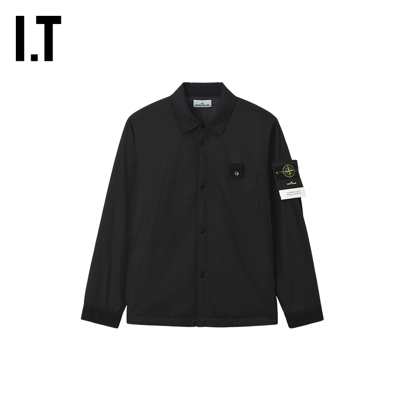 IT STONE ISLAND男装翻领排扣夹克新款简约有型纯色外套022A23MR