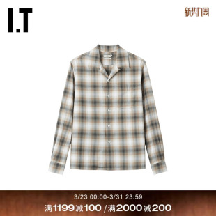 新款 Anderson女装 格纹衬衫 简约通勤格子上衣SH0399XQ 长袖