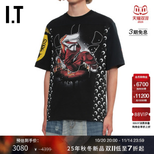 MARINE 复古暗黑宽松圆领半袖 SERRE男装 T恤新款 MTT093MP 短袖