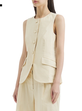 IT rag & bone女装直排扣圆领马甲新款时髦干练无袖上衣03P400XP