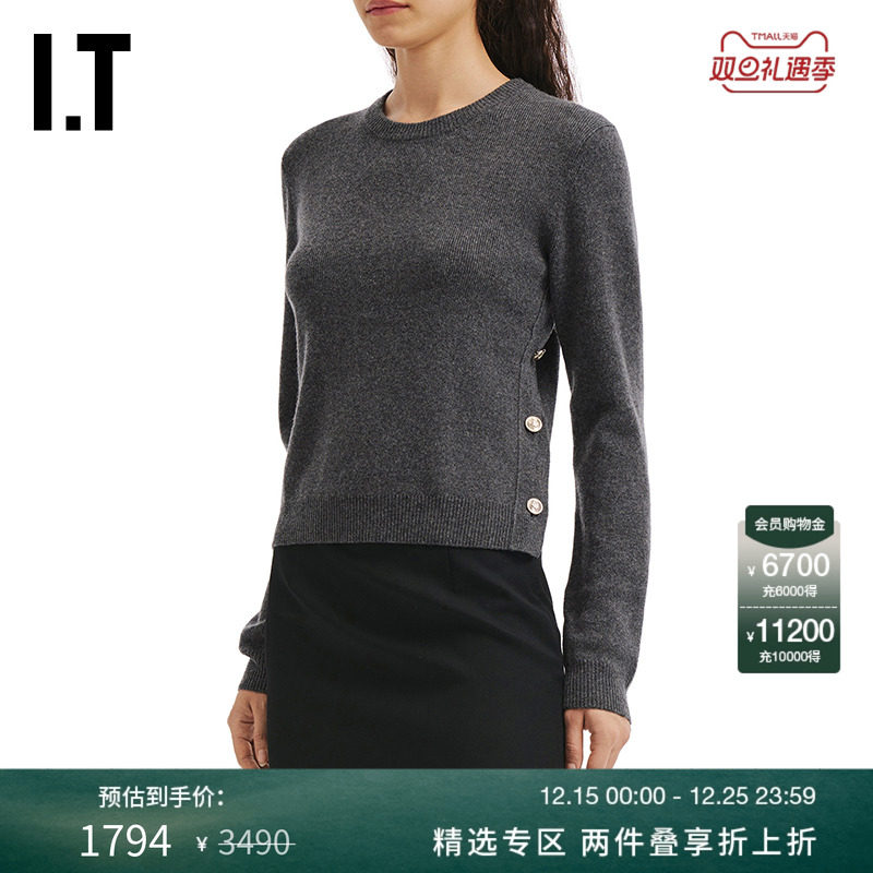 ITJUUN.J合身圆领针织衫