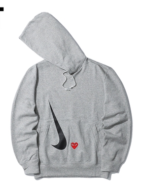 IT CDG PLAY COMME des GARÇONS川久保玲男连帽卫衣爱心刺绣印花