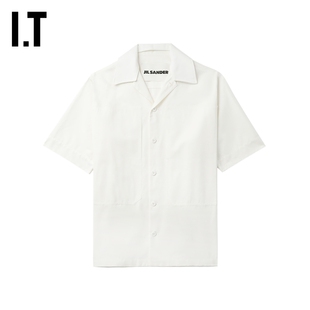 宽松短袖 SANDER男装 衬衫 新款 纯色排扣上衣0204MM 简约时尚 JIL