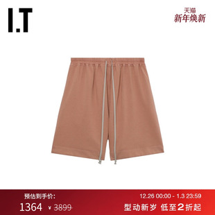 简约随性纯色直筒运动裤 新款 宽松休闲短裤 033813XM DRKSHDW女装