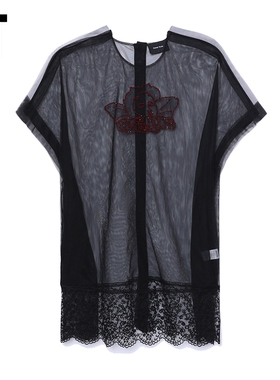 IT Simone Rocha女装短袖薄纱连衣裙新款性感时髦透视短裙7245B9