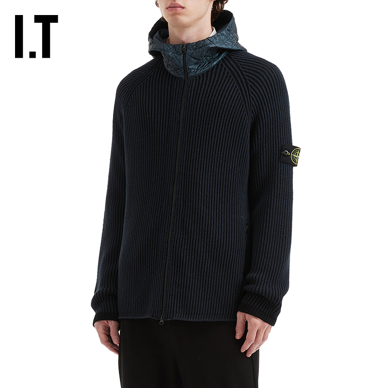 ITSTONEISLAND连帽针织开衫