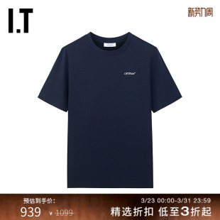 WHITE™情侣装 饰半袖 新款 T恤潮流街头双箭头图案装 圆领短袖 OFF