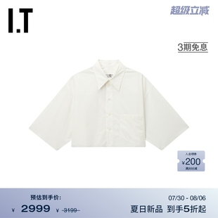 衬衣200756 新款 MM6 Maison Margiela女装 宽松短款 衬衫 短袖 半袖