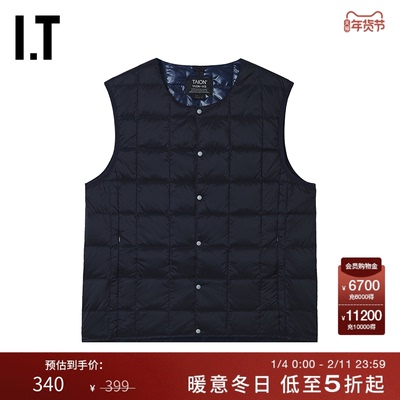 ITTAION按扣羽绒马甲帅气休闲