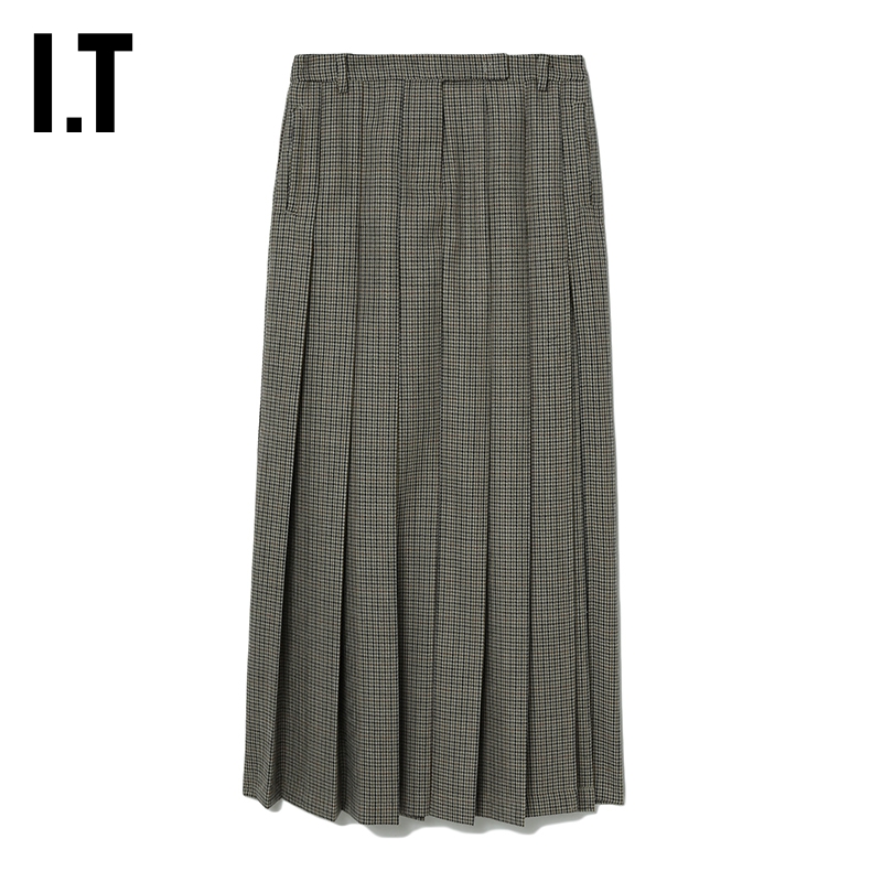 ITN°21千鸟格半身裙性感时尚