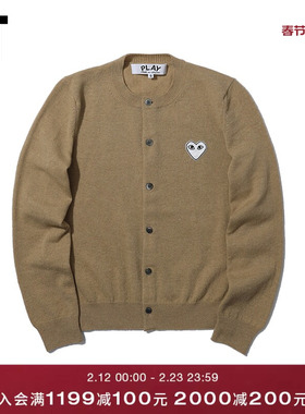 IT CDG PLAY COMME des GARÇONS川久保玲女针织开衫白色爱心刺绣