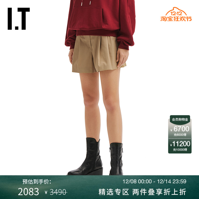 ITJUUN.J褶裥西装裤短裤