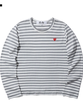 IT CDG PLAY COMME des GARCONS川久保玲女装条纹长袖T恤简约休闲