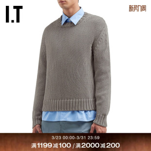 新款 圆领针织衫 简约通勤纯色针织上衣3079GRMQ SUNFLOWER男装
