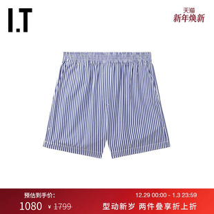 bone女装 松紧腰条纹短裤 新款 清爽直筒休闲裤 时尚 P900XP rag