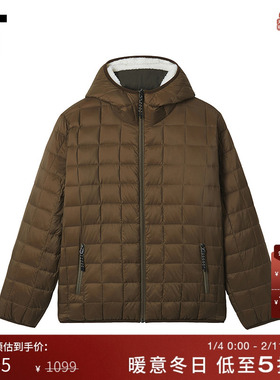 IT TAION男装两面穿连帽羽绒外套新款潮流日系双面羽绒服R106MBMP