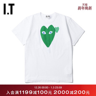 COMME des GARÇONS川久保玲男装 T恤时尚 PLAY 圆领短袖 趣 CDG