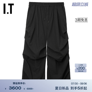長(zhǎng)褲 新款 JUUN.J男裝 帥氣街潮純色褶飾傘兵褲 321P34 寬松闊腿褲