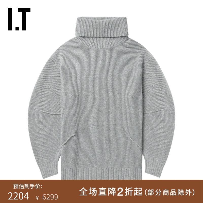 ITHELMUTLANG廓形高领针织衫