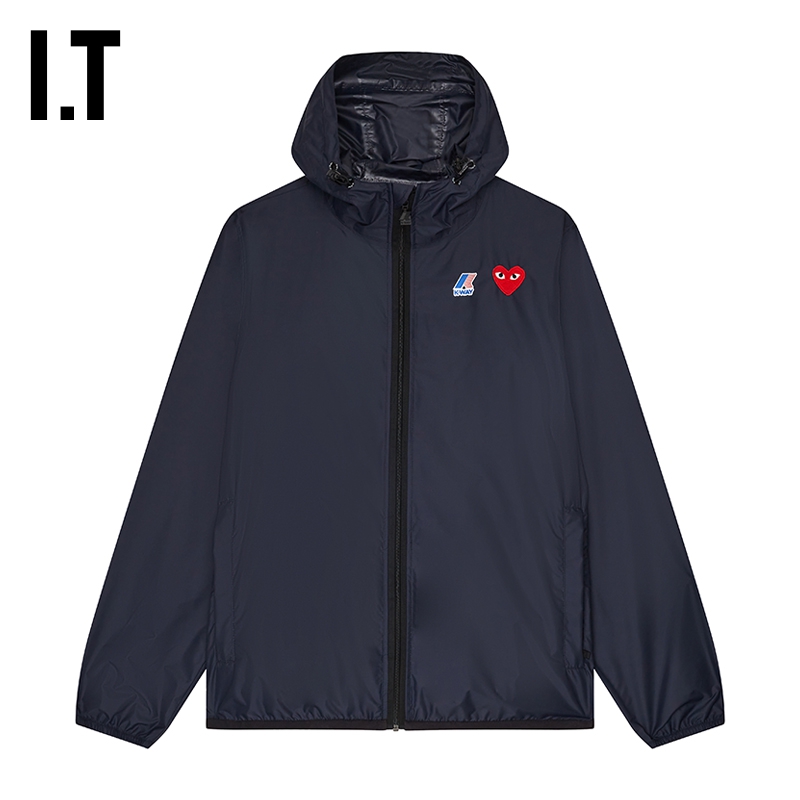 川久保玲情侣款连帽夹克拉链外套