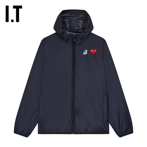 川久保玲情侣款连帽夹克拉链外套