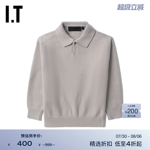 基础简约纯色薄毛衣32334KML ESSENTIALS童装 polo领针织衫 新款