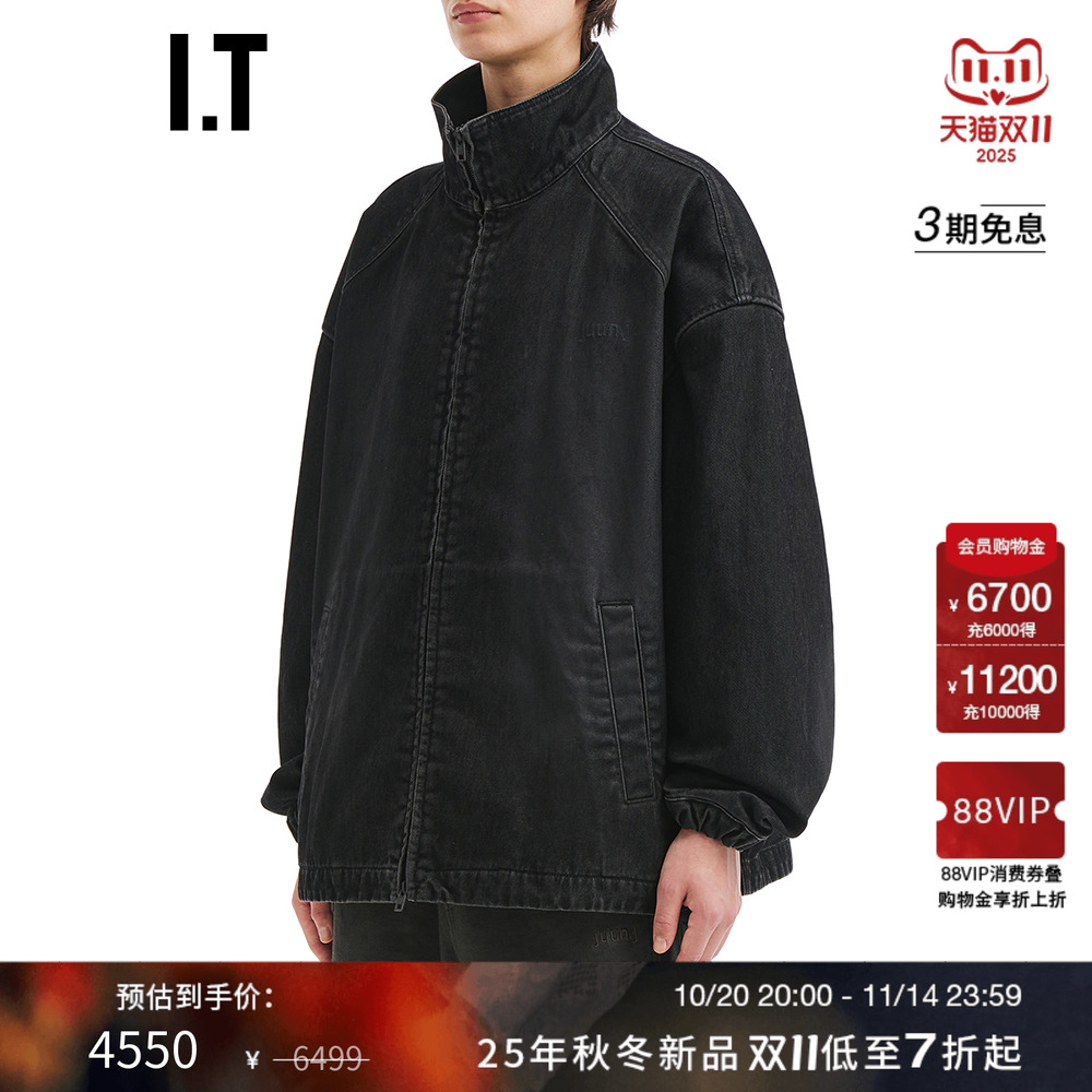 ITJUUN.J拉链牛仔夹克