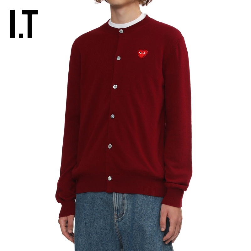 IT多色羊毛针织开衫简约基础款