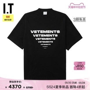 T恤新款 宽松短袖 TR140BMM VETEMENTS男装 潮流有型logo印花半袖