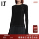 HELMUT T恤新款 LANG女装 修身 长袖 简约干练圆领打底衫 上衣5027X