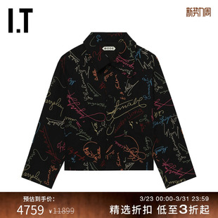 法式 翻领夹克新款 文艺风满幅字母字体线绣外套W006MO BODE男装