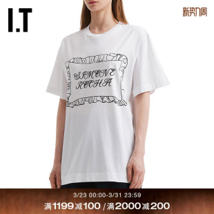 宽松短袖 T恤新款 半袖 Simone 5195P3XQ 中长款 Rocha女装 个性 时尚