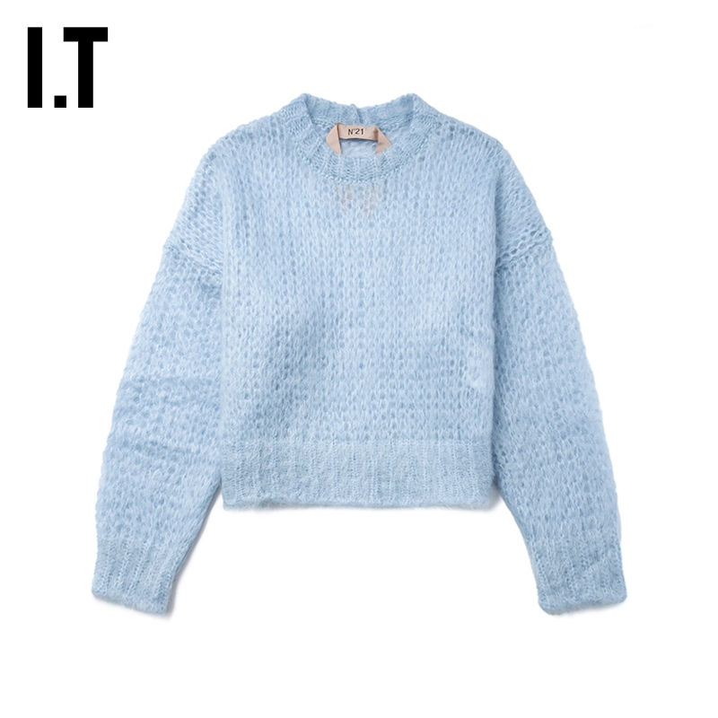 ITN°21宽松毛绒针织衫软糯温柔