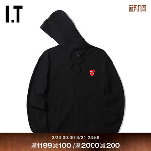 des COMME PLAY GARÇONS川久保玲男连帽拉链卫衣爱心缝饰 CDG